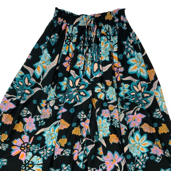 Free People Take It Easy Lounge Pant XS Twilight Combo Floral Wide Leg - Picture 9 of 13